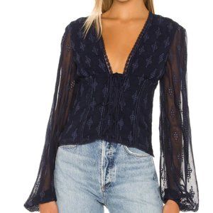 Tularose Celina Lace Front Top NWOT
